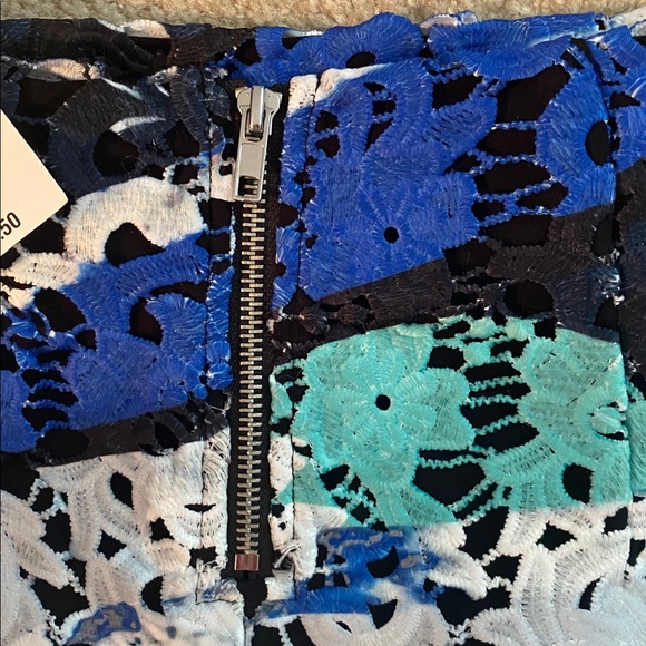 Bar III NWT 2 piece XS Osaka cobalt pencil skirt & crop top - Picture 10 of 10